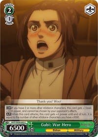 Gabi: War Hero - Attack On Titan: Final Season - Weiss Schwarz card