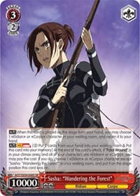 Sasha: "Wandering the Forest" (SR) - Attack On Titan: Final Season - Weiss Schwarz card
