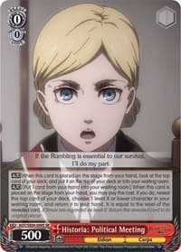 Historia: Political Meeting (SR) - Attack On Titan: Final Season - Weiss Schwarz card