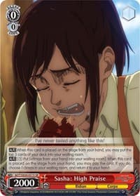 Sasha: High Praise (SR) - Attack On Titan: Final Season - Weiss Schwarz card