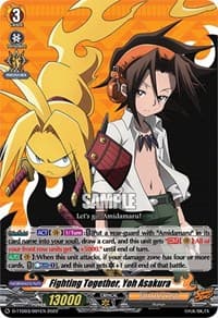 Fighting Together, Yoh Asakura (RRR Foil) - D-TTD03: Shaman King - Cardfight Vanguard card