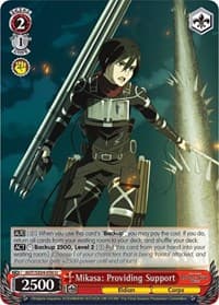 Mikasa: Providing Support - Attack On Titan: Final Season - Weiss Schwarz card