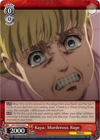 Kaya: Murderous Rage - Attack On Titan: Final Season - Weiss Schwarz card