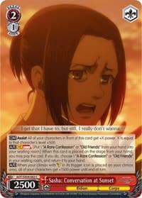 Sasha: Conversation at Sunset - Attack On Titan: Final Season - Weiss Schwarz card