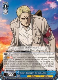 Reiner: Haunted by His Own Advice - Attack On Titan: Final Season - Weiss Schwarz card