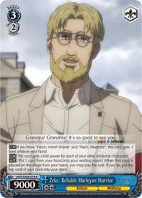 Zeke: Reliable Marleyan Warrior - Attack On Titan: Final Season - Weiss Schwarz card