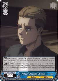 Porco: Growing Unease - Attack On Titan: Final Season - Weiss Schwarz card