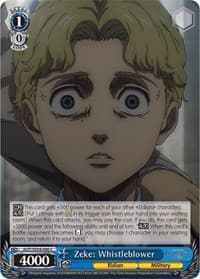 Zeke: Whistleblower - Attack On Titan: Final Season - Weiss Schwarz card