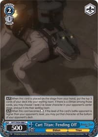 Cart Titan: Fending Off - Attack On Titan: Final Season - Weiss Schwarz card