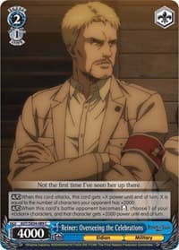 Reiner: Overseeing the Celebrations - Attack On Titan: Final Season - Weiss Schwarz card