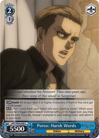 Porco: Harsh Words - Attack On Titan: Final Season - Weiss Schwarz card