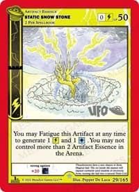 Static Snow Stone - UFO: First Edition Spoiler Pack - MetaZoo card
