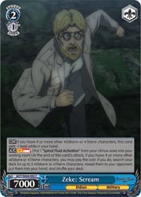 Zeke: Scream - Attack On Titan: Final Season - Weiss Schwarz card