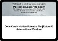 Code Card - Hidden Potential Tin [Rotom V] (International Version) - Miscellaneous Cards & Products - Pokemon card