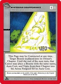 Mysterious Disappearance - UFO: First Edition Spoiler Pack - MetaZoo card