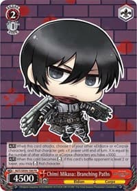 Chimi Mikasa: Branching Paths - Attack On Titan: Final Season - Weiss Schwarz card