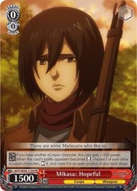 Mikasa: Hopeful (Foil) - Attack On Titan: Final Season - Weiss Schwarz card