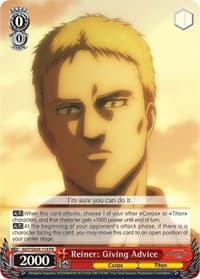 Reiner: Giving Advice - Attack On Titan: Final Season - Weiss Schwarz card
