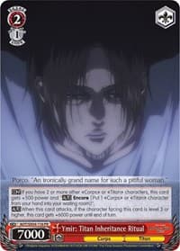 Ymir: Titan Inheritance Ritual - Attack On Titan: Final Season - Weiss Schwarz card