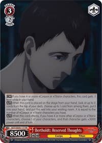 Bertholdt: Reserved Thoughts - Attack On Titan: Final Season - Weiss Schwarz card