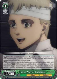 Falco: Warrior Candidate (RRR) - Attack On Titan: Final Season - Weiss Schwarz card