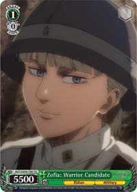 Zofia: Warrior Candidate - Attack On Titan: Final Season - Weiss Schwarz card