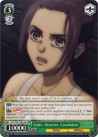 Gabi: Warrior Candidate (RRR) - Attack On Titan: Final Season - Weiss Schwarz card