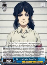 Pieck: Warrior Candidate - Attack On Titan: Final Season - Weiss Schwarz card
