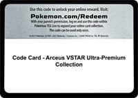 Code Card - Arceus VSTAR Ultra-Premium Collection - Miscellaneous Cards & Products - Pokemon card