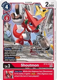 Shoutmon - Xros Encounter - Digimon Card Game card
