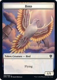 Bird (002) // Monk Double-Sided Token - Dominaria United - Magic: The Gathering card