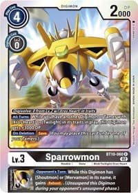 Sparrowmon - Xros Encounter - Digimon Card Game card