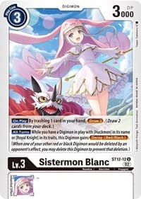Sistermon Blanc - Starter Deck 12: Jesmon - Digimon Card Game card