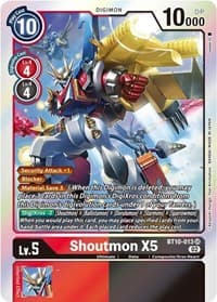Shoutmon X5 - Xros Encounter - Digimon Card Game card