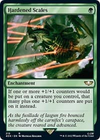 Hardened Scales (Surge Foil) - Universes Beyond: Warhammer 40,000 - Magic: The Gathering card