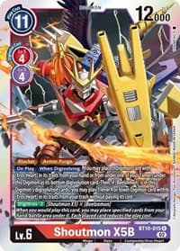 Shoutmon X5B - Xros Encounter - Digimon Card Game card