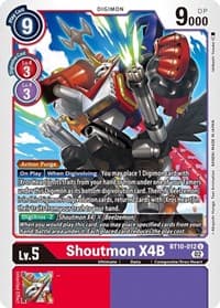 Shoutmon X4B - Xros Encounter - Digimon Card Game card