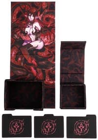 Raising Hell Collection Eve Dicewinder Deck Box with Magnetic Dice Tray (Authentic Leather) - ManaMoon Deck Boxes - Deck Boxes card