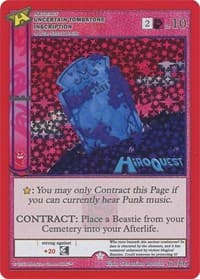 Uncertain Tombstone Inscription - Hiroquest Promos - MetaZoo card