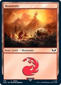 Mountain (316) (Surge Foil) - Universes Beyond: Warhammer 40,000 - Magic: The Gathering card