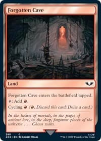 Forgotten Cave - Universes Beyond: Warhammer 40,000 - Magic: The Gathering card