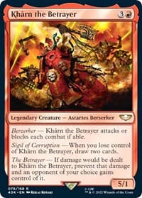 Kharn the Betrayer (Surge Foil) - Universes Beyond: Warhammer 40,000 - Magic: The Gathering card