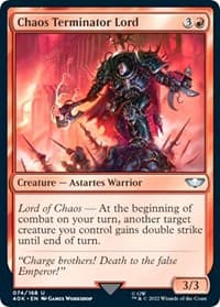 Chaos Terminator Lord (Surge Foil) - Universes Beyond: Warhammer 40,000 - Magic: The Gathering card