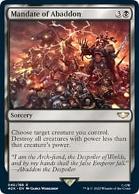 Mandate of Abaddon (Surge Foil) - Universes Beyond: Warhammer 40,000 - Magic: The Gathering card