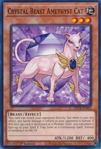 Crystal Beast Amethyst Cat - Structure Deck: Legend of the Crystal Beasts - YuGiOh card