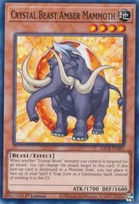 Crystal Beast Amber Mammoth - Structure Deck: Legend of the Crystal Beasts - YuGiOh card