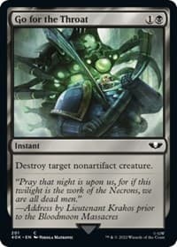 Go for the Throat (Surge Foil) - Universes Beyond: Warhammer 40,000 - Magic: The Gathering card