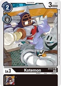Kotemon - Starter Deck 13: Ragnaloardmon - Digimon Card Game card