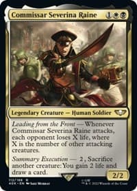 Commissar Severina Raine (Surge Foil) - Universes Beyond: Warhammer 40,000 - Magic: The Gathering card