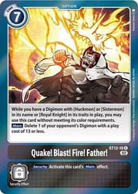 Quake! Blast! Fire! Father! - Starter Deck 12: Jesmon - Digimon Card Game card